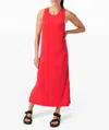 LULULEMON EASE OF IT ALL DRESS IN CARNATION RED