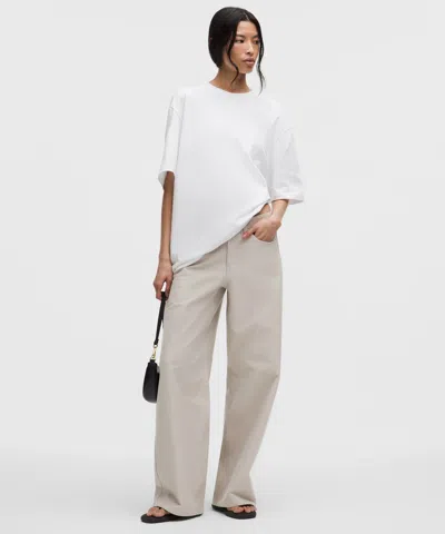 Lululemon Easyfive Low-rise Classic Wide-leg Pant In Neutral
