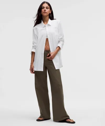 Lululemon Easyfive Low-rise Classic Wide-leg Pant In White