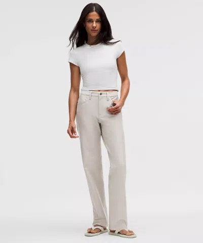 Lululemon Easyfive Mid-rise Relaxed-straight Pant In White