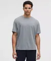 Lululemon Easyset Training Short-sleeve Shirt Wash In Gray