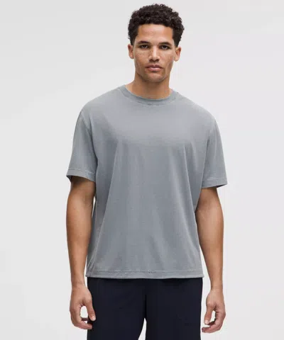 Lululemon Easyset Training Short-sleeve Shirt Wash In Gray