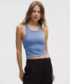 Lululemon Ebb To Street Cropped Racerback Tank Top In Blue