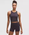 Lululemon Ebb To Street Cropped Racerback Tank Top In Gray