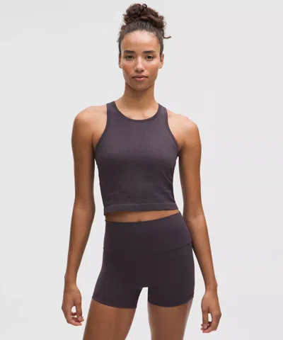 Lululemon Ebb To Street Cropped Racerback Tank Top In Gray