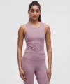 Lululemon Ebb To Street Cropped Racerback Tank Top Light Support, B/c Cup In Pink