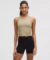 Lululemon Ebb To Street Cropped Racerback Tank Top Light Support, B/c Cup In Neutral