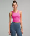Lululemon Ebb To Street Cropped Racerback Tank Top Light Support, B/c Cup In Pink