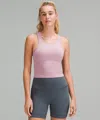 Lululemon Ebb To Street Cropped Racerback Tank Top Light Support, B/c Cup In Pink