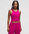 Lululemon Ebb To Street Cropped Racerback Tank Top Light Support, B/c Cup In Pink