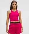 Lululemon Ebb To Street Cropped Racerback Tank Top In Pink