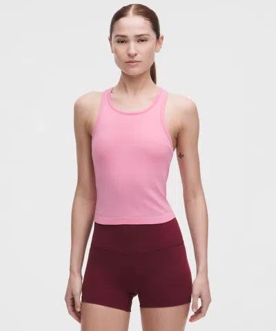 Lululemon Ebb To Street Cropped Racerback Tank Top In Pink