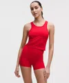 Lululemon Ebb To Street Cropped Racerback Tank Top In Red