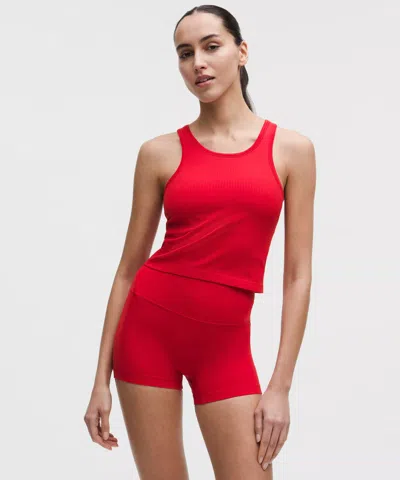 Lululemon Ebb To Street Cropped Racerback Tank Top In Red