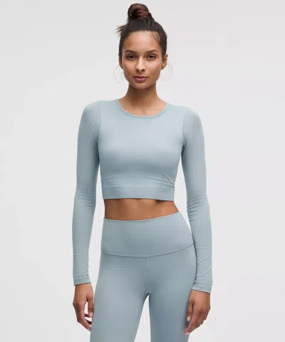 Lululemon Ebb To Street Long-sleeve Shirt In Blue