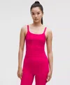Lululemon Ebb To Street Scoop-neck Cropped Tank Top Light Support, B/c Cup In Pink