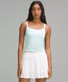 Lululemon Ebb To Street Scoop-neck Cropped Tank Top Light Support, B/c Cup In Black