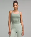 Lululemon Ebb To Street Scoop-neck Cropped Tank Top Light Support, B/c Cup In Green