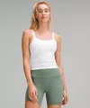 Lululemon Ebb To Street Scoop-neck Cropped Tank Top Light Support, B/c Cup In White