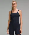 Lululemon Ebb To Street Scoop-neck Cropped Tank Top Light Support, B/c Cup In Black