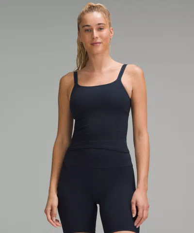 Lululemon Ebb To Street Scoop-neck Cropped Tank Top Light Support, B/c Cup In Black