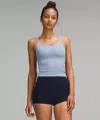 Lululemon Ebb To Street Scoop-neck Cropped Tank Top Light Support, B/c Cup In Blue