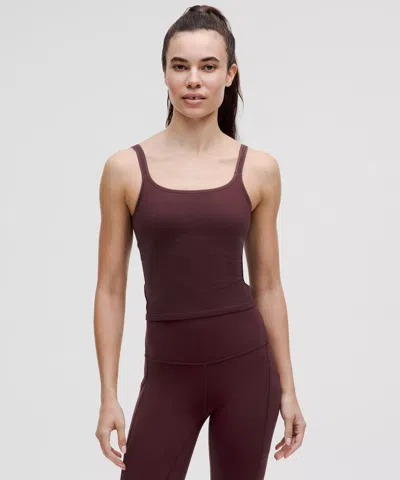 Lululemon Ebb To Street Scoop-neck Cropped Tank Top Light Support, B/c Cup