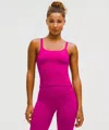 Lululemon Ebb To Street Scoop-neck Cropped Tank Top Light Support, B/c Cup