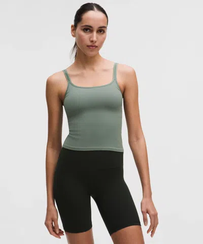 Lululemon Ebb To Street Scoop-neck Cropped Tank Top In Green