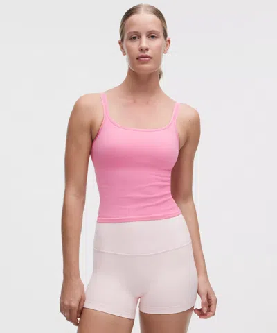 Lululemon Ebb To Street Scoop-neck Cropped Tank Top In Pink