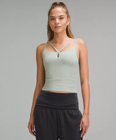 Lululemon Ebb To Street Strappy Tank Top Light Support, B/c Cup In Gray