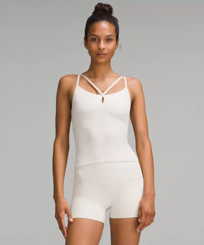 Lululemon Ebb To Street Strappy Tank Top Light Support, B/c Cup In White