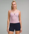 Lululemon Ebb To Street Strappy Tank Top Light Support, B/c Cup In Pink