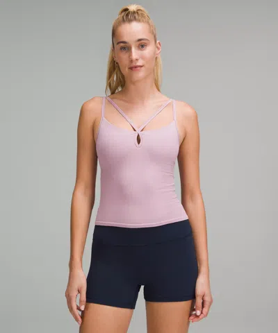 Lululemon Ebb To Street Strappy Tank Top Light Support, B/c Cup In Pink