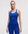 Lululemon Ebb To Street Tank Top Light Support, B/c Cup In Blue