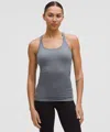Lululemon Ebb To Street Tank Top Light Support, B/c Cup In Gray