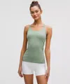 Lululemon Ebb To Street Tank Top Light Support, B/c Cup In Green
