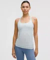 Lululemon Ebb To Street Tank Top Light Support, B/c Cup In Blue