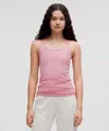 Lululemon Ebb To Street Tank Top Light Support, B/c Cup In Pink