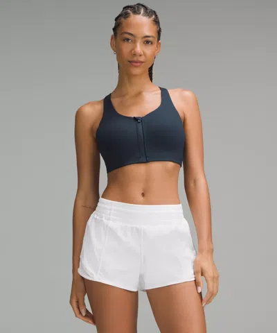 Lululemon Energy Zip-front Bra High-support, B-g Cups In Blue