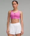 Lululemon Energy Bra High Support Zip-front High Support, B-g Cups In Pink