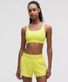 Lululemon Energy Bra Medium Support, B-d Cups In Yellow