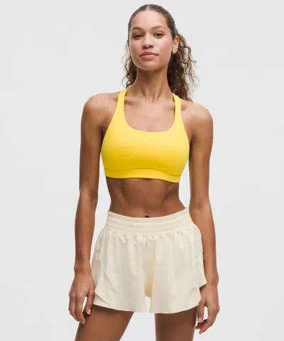 Lululemon Energy Bra Medium Support, B-d Cups In Yellow
