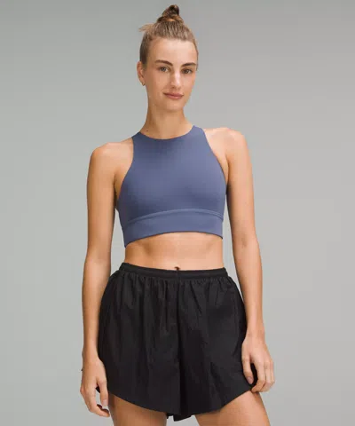 Lululemon Energy High-neck Longline Bra Medium Support, B-d Cups In Blue