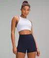 Lululemon Energy High-neck Longline Bra Medium Support, B-d Cups In White
