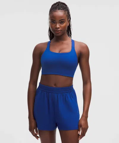 Lululemon Energy Longline Bra In Blue