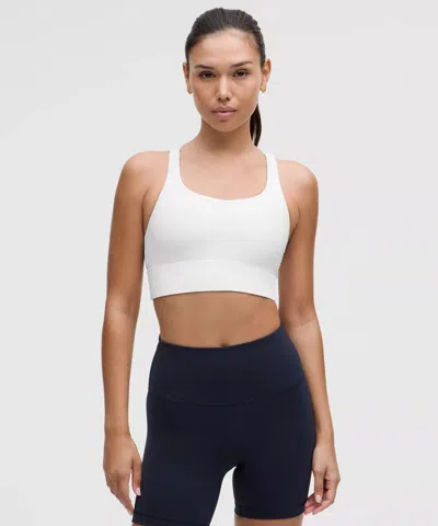 Lululemon Energy Longline Bra Medium Support, B–d Cups In White