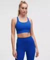 Lululemon Energy Longline Bra Medium Support, B–d Cups In Blue