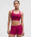 Lululemon Energy Longline Bra Medium Support, B-d Cups In Burgundy