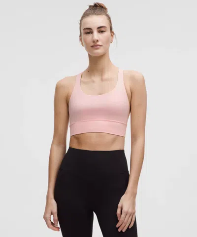Lululemon Energy Longline Bra Medium Support, B-d Cups In Pink